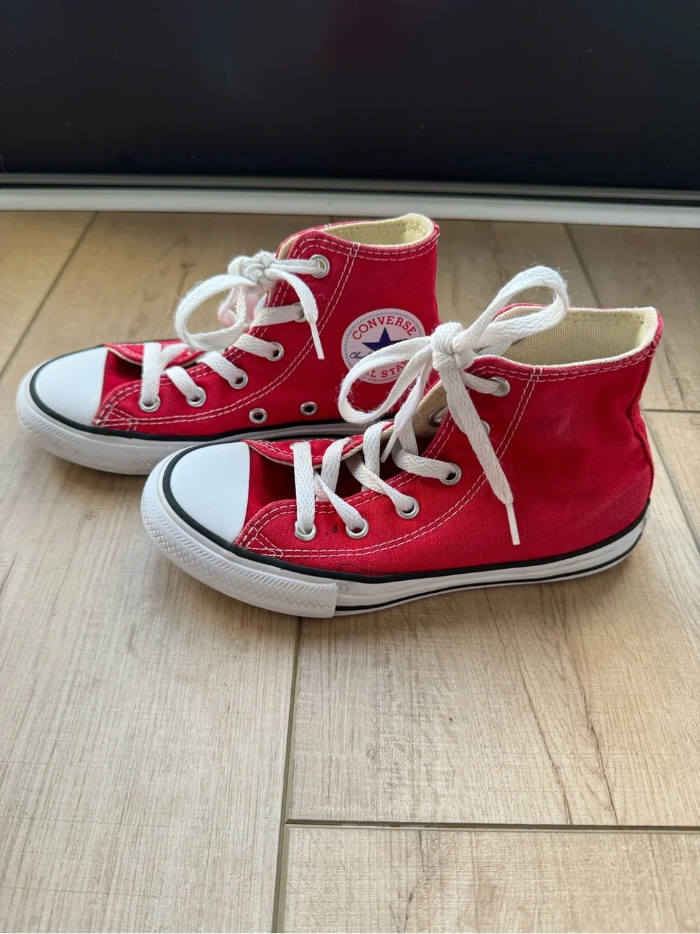 Kids Converse Red High Top Sneakers